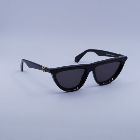 Off-White OERI13V JASPER 1007 Sunglasses Black Geometric Frame, Dark Grey Lenses main image 5